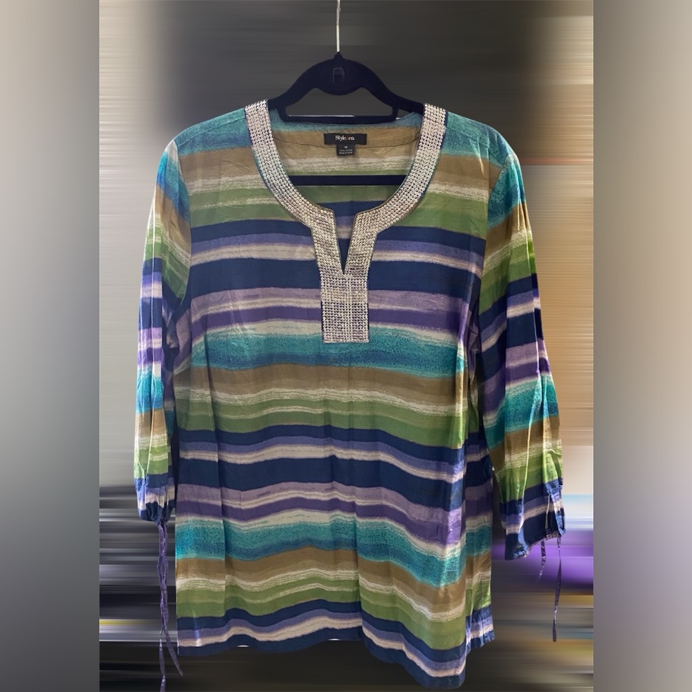 New York & Company-Striped Multicolor Women's Top
Sz 16/XL